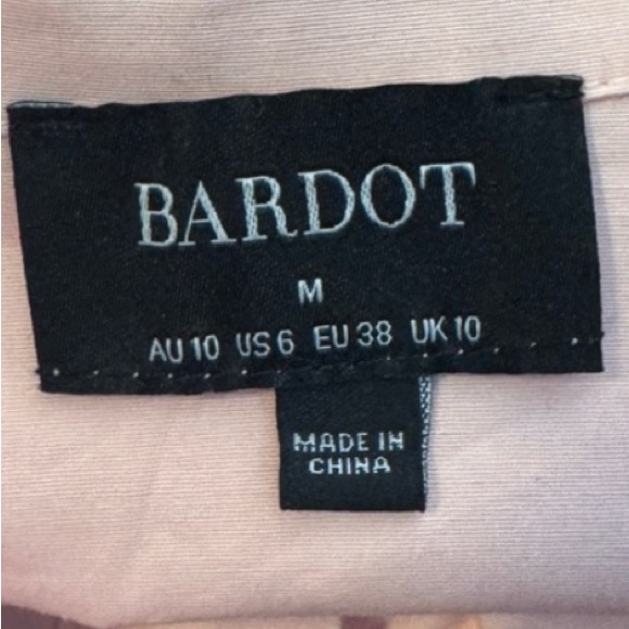 BARDOT LEONI CAMEO PINK MINI SHIRT DRESS SZ M / US 6 - Picture 6 of 6